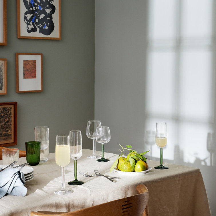 Hammershoi Green Stem Glass Wine Set, 11.8 oz