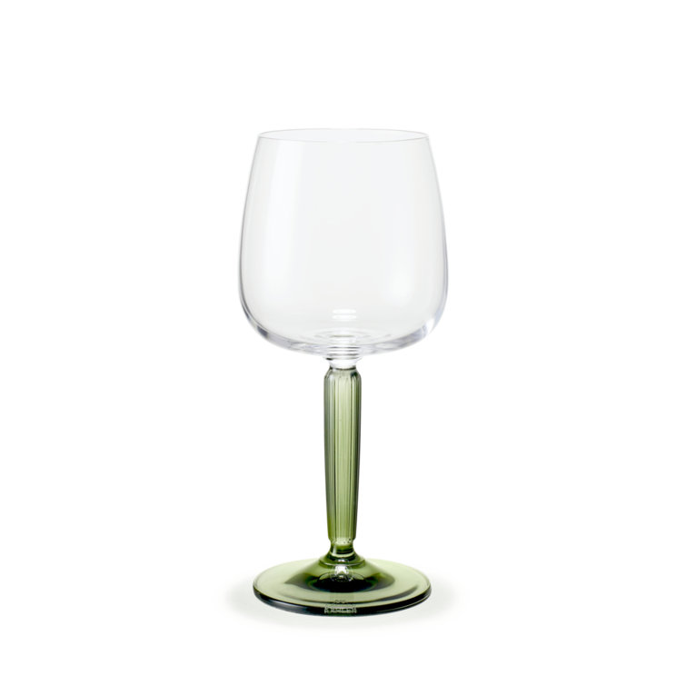 Hammershoi Green Stem Glass Wine Set, 11.8 oz