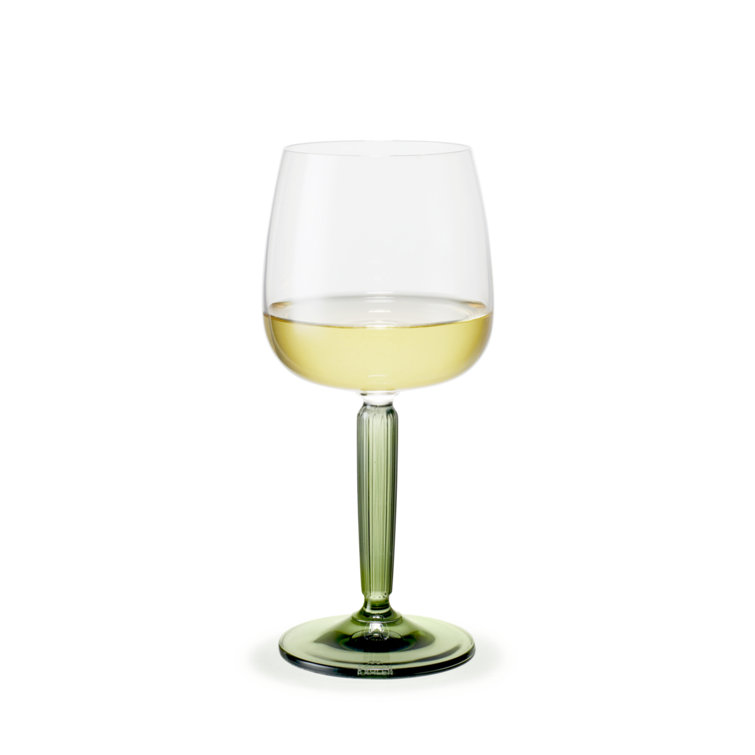 Hammershoi Green Stem Glass Wine Set, 11.8 oz