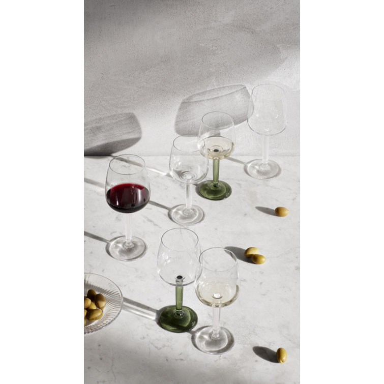 Hammershoi Green Stem Glass Wine Set, 11.8 oz