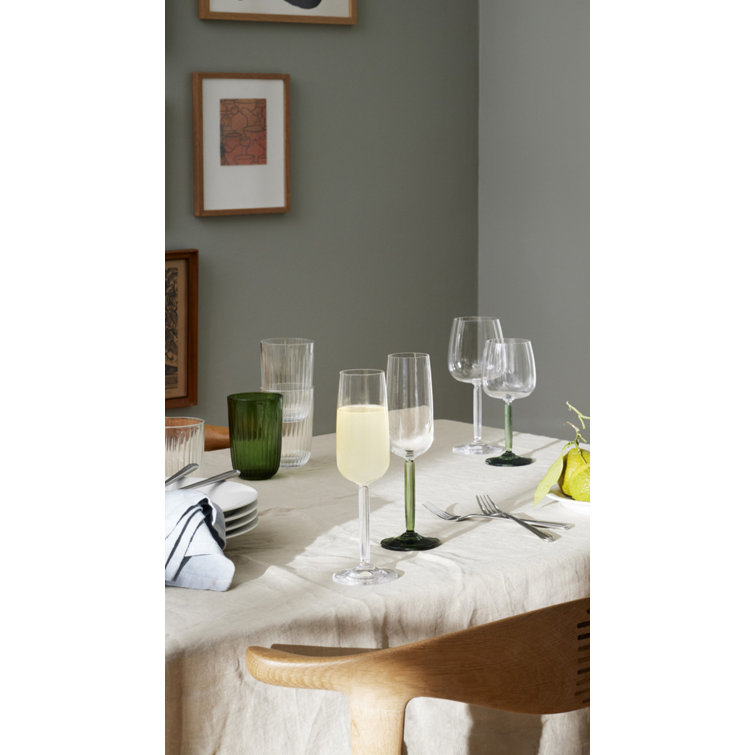 Hammershoi Green Stem Glass Wine Set, 11.8 oz