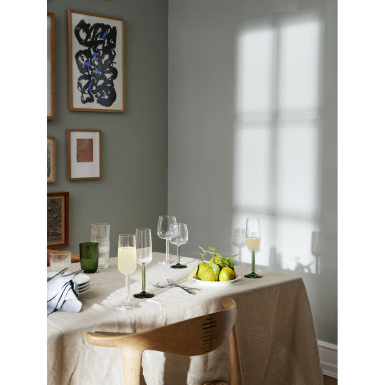 Hammershoi Green Stem Glass Wine Set, 11.8 oz