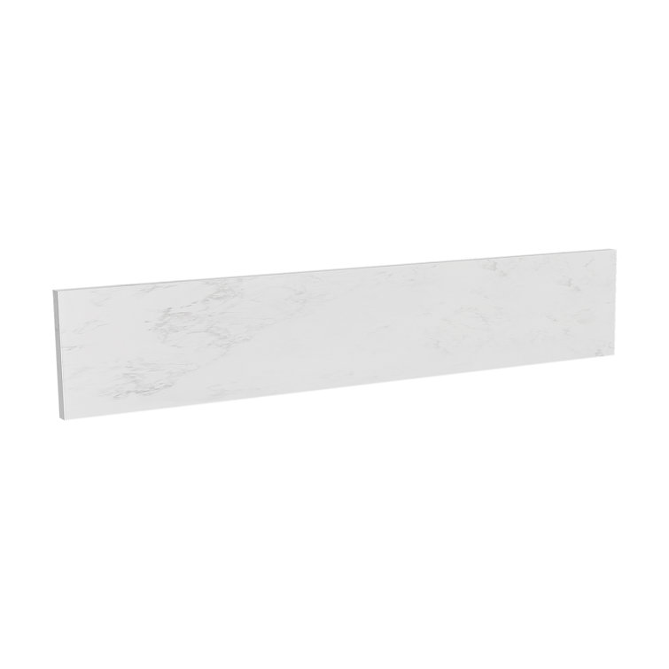 Carrara White Engineered Stone Bathroom Vanity Sidesplash 21" x 4"