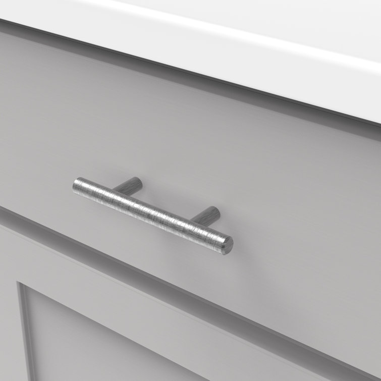 Brushed Black Nickel Modern Bar Cabinet Pulls with Mounting Hardware