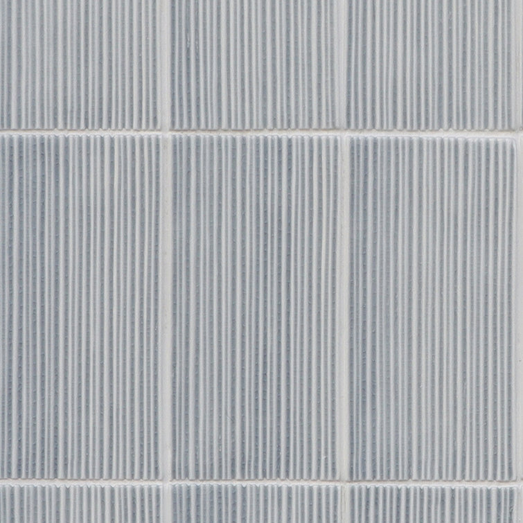 Sky Blue Polished Glass Subway Wall Tile for Bathroom and Kitchen
