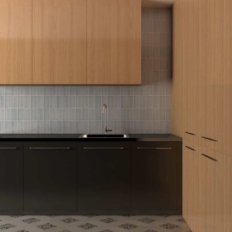 Sky Blue Polished Glass Subway Wall Tile for Bathroom and Kitchen