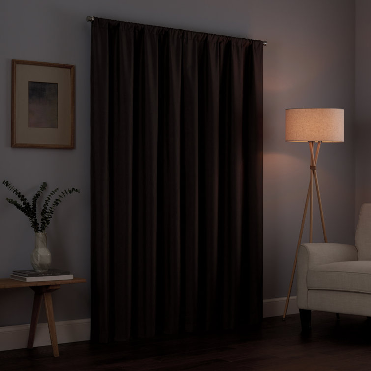 Artichoke Green Blackout Polyester Rod Pocket Curtains
