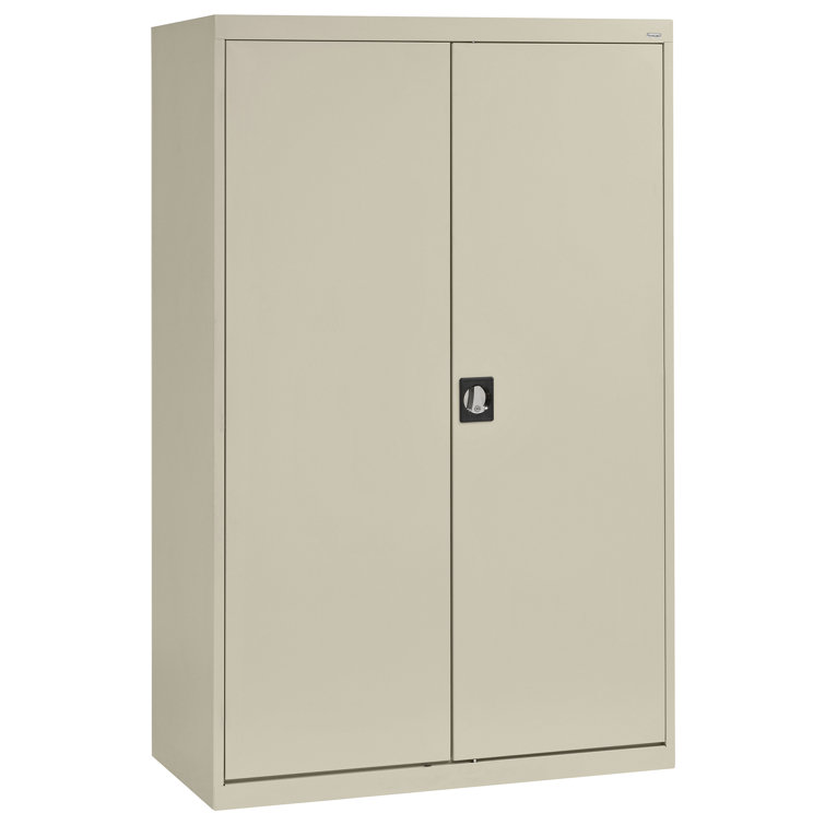 Putty 72" Steel Freestanding Lockable Office Cabinet with Adjustable Shelving