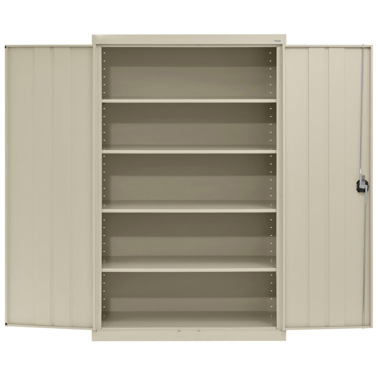 Putty 72" Steel Freestanding Lockable Office Cabinet with Adjustable Shelving