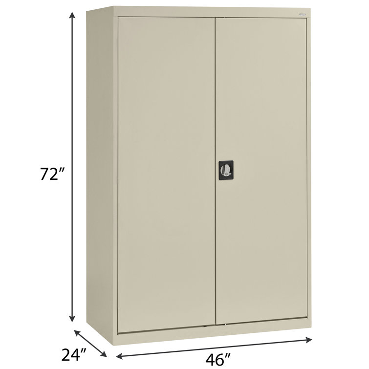 Putty 72" Steel Freestanding Lockable Office Cabinet with Adjustable Shelving