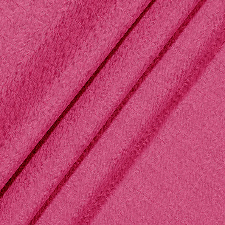 Raspberry Sill Length Polyester Blackout Curtain Panel