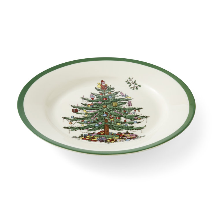 Spode Christmas Tree Holly 12-Piece Porcelain Dinnerware Set
