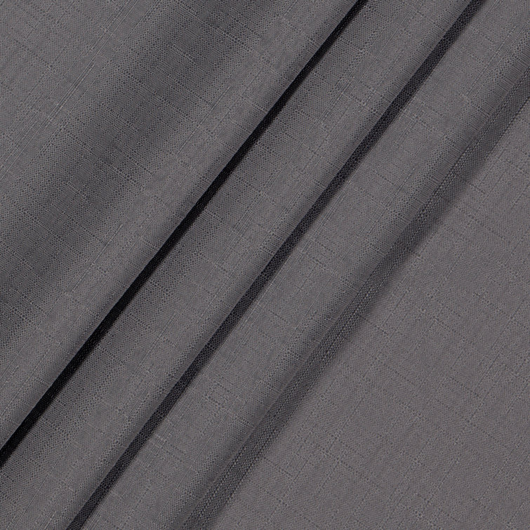 Charcoal Blackout Rod Pocket Window Curtain Panel