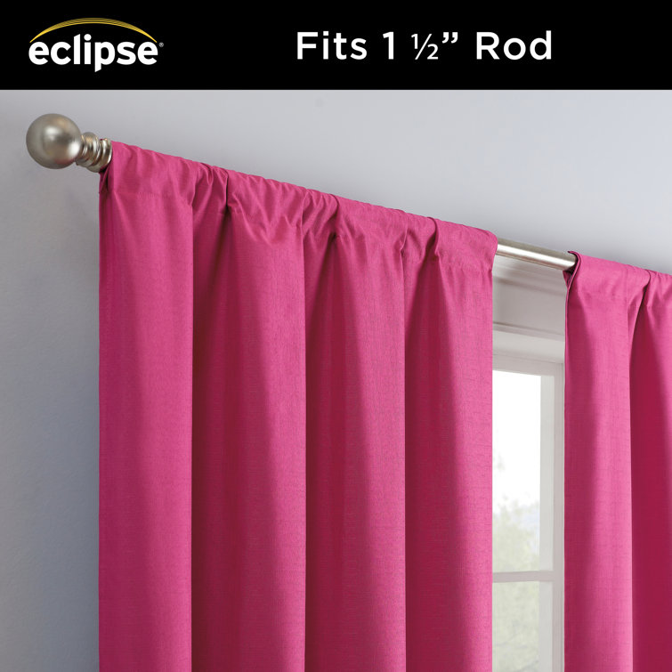 Raspberry Sill Length Polyester Blackout Curtain Panel