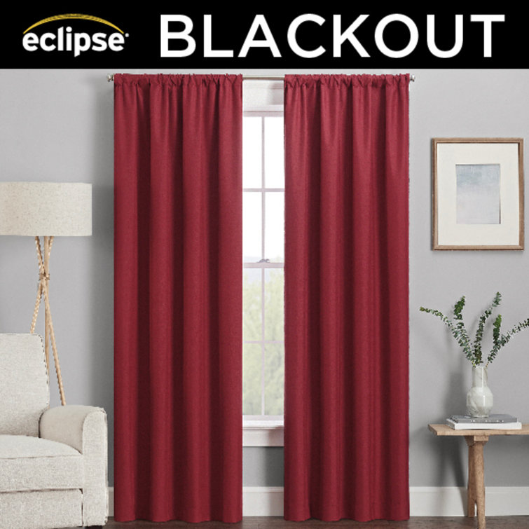 Ruby Polyester Blackout Rod Pocket Window Panel