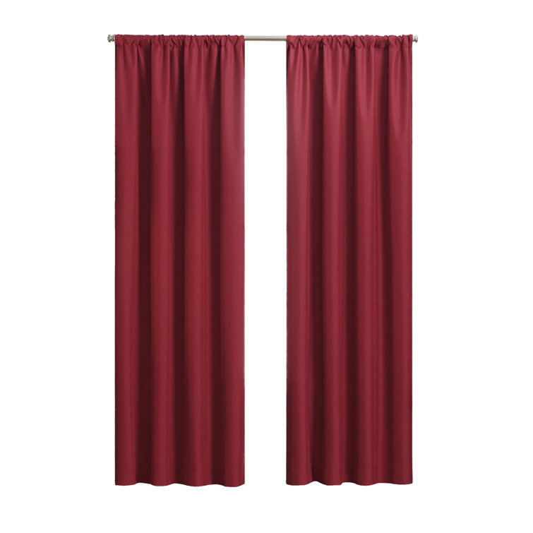 Ruby Polyester Blackout Rod Pocket Window Panel