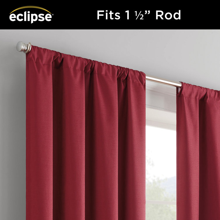 Ruby Polyester Blackout Rod Pocket Window Panel