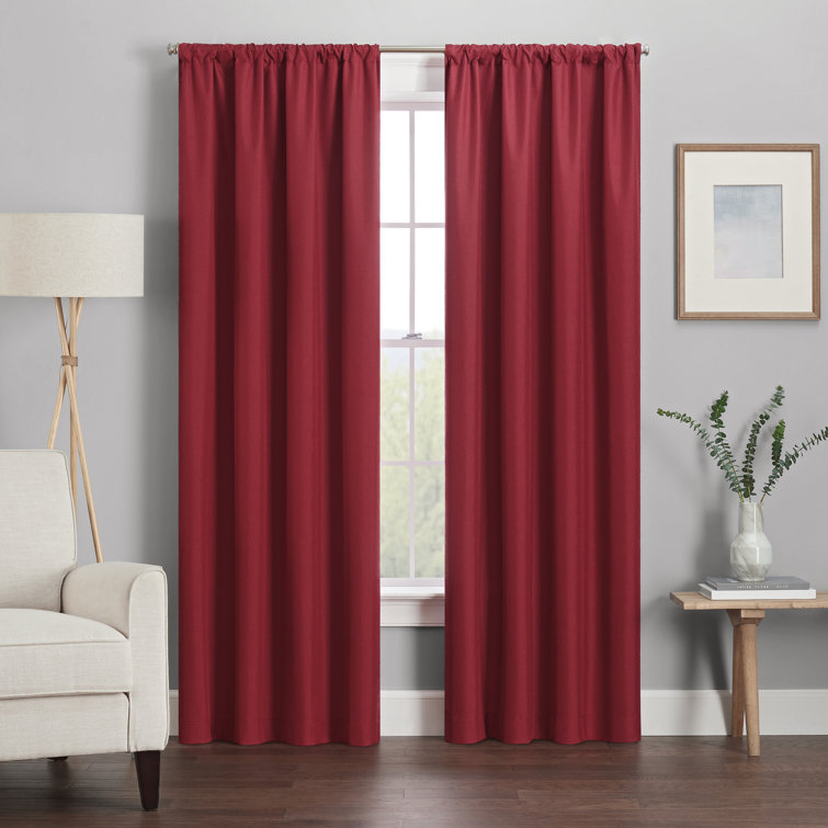 Ruby Polyester Blackout Rod Pocket Window Panel