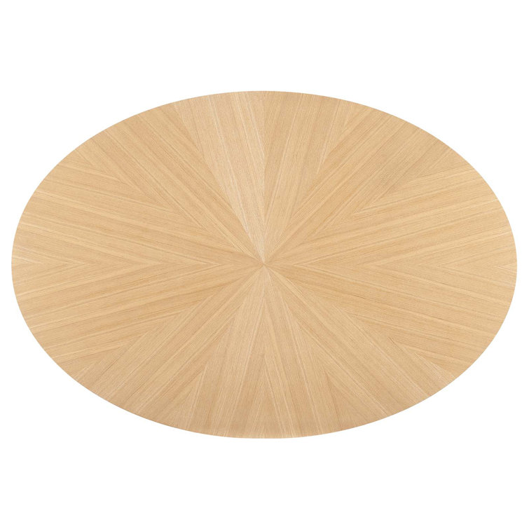 Crossroads 47" Round Oak Wood Dining Table