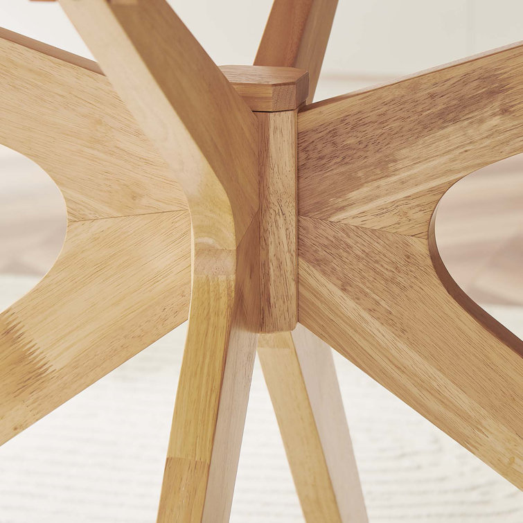Crossroads 47" Round Oak Wood Dining Table