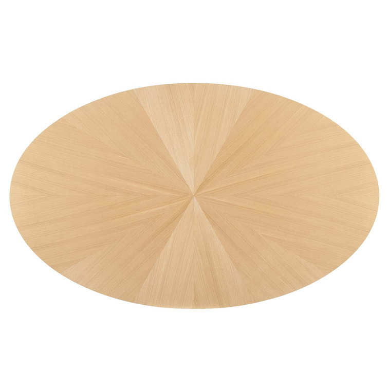 Crossroads 47" Round Oak Wood Dining Table