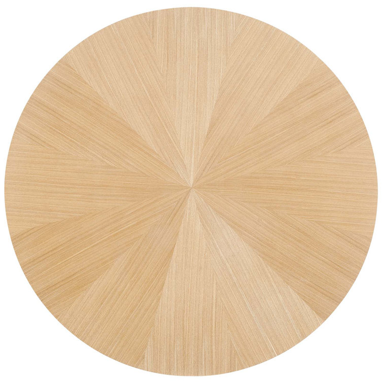 Crossroads 47" Round Oak Wood Dining Table