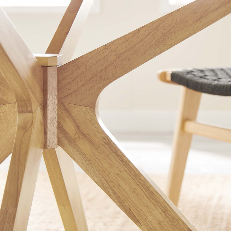Crossroads 47" Round Oak Wood Dining Table