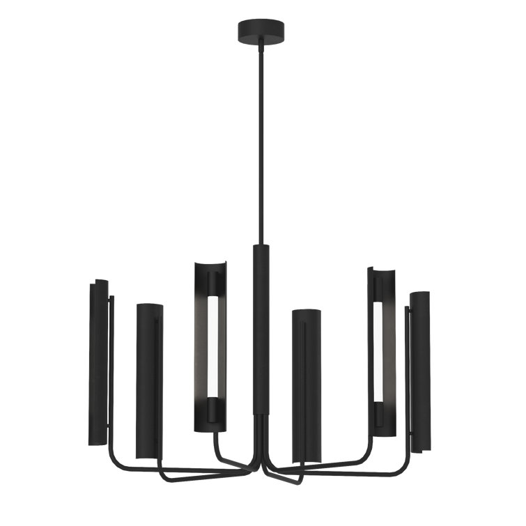 Carson Sleek Midnight Black Modern LED Chandelier