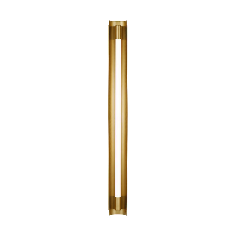 36" Burnished Brass LED Dimmable Outdoor Bath Bar