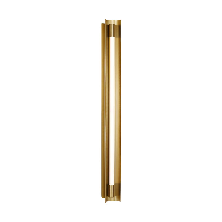 36" Burnished Brass LED Dimmable Outdoor Bath Bar