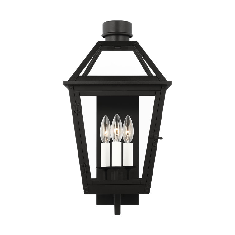 Hyannis 20.25" Textured Black Outdoor Wall Lantern
