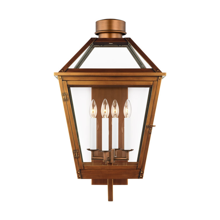 Hyannis Contemporary Natural Copper Outdoor Wall Lantern