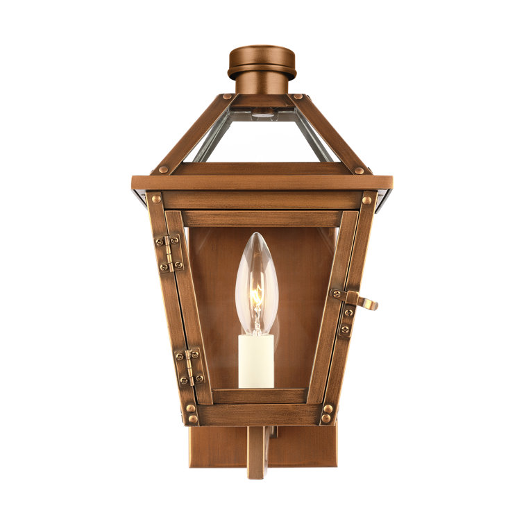 Hyannis Rustic Copper Lantern Outdoor Wall Light - 13" H