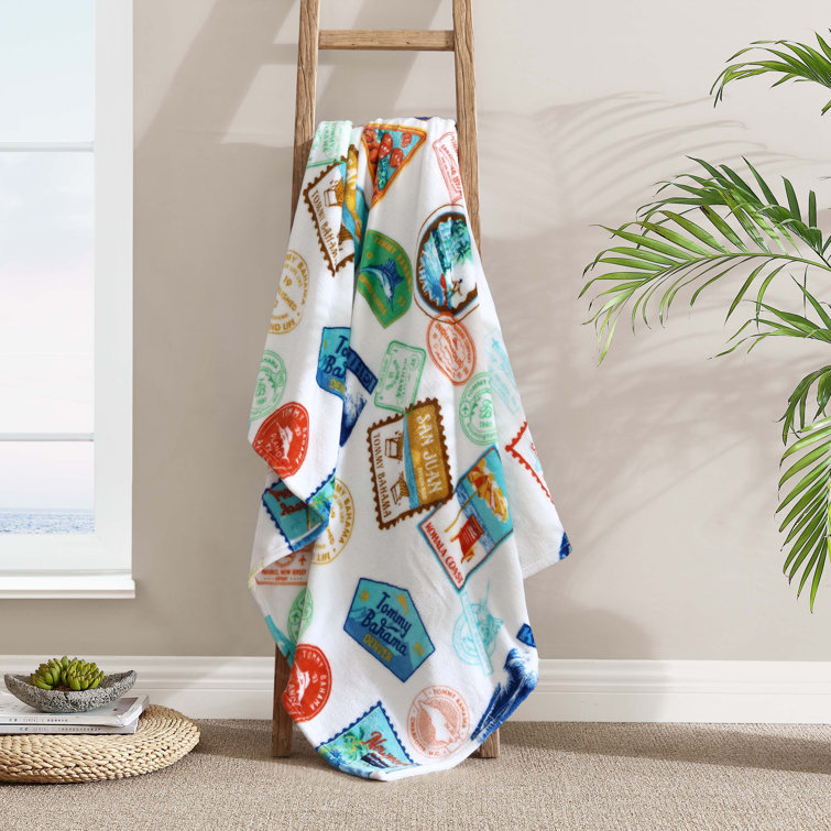 Bahama Express Blue Ultra Soft Plush Fleece Throw Blanket