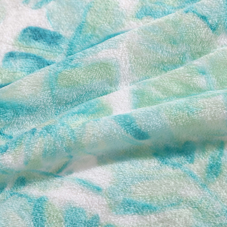 Weekend Green Tropical Plush Fleece Throw Blanket 50" x 70"