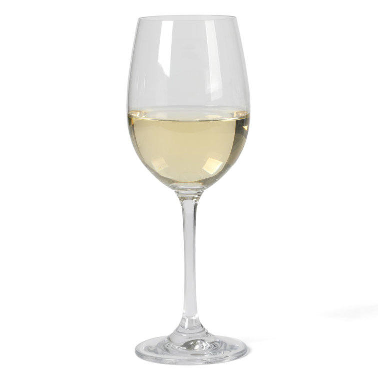 Clear 14 Oz Stemmed White Wine Glass Set of Four