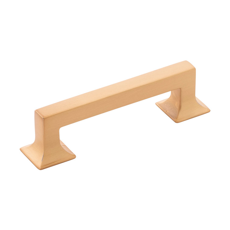 Brushed Golden Brass Modern Cabinet Handle with Mounting Hardware