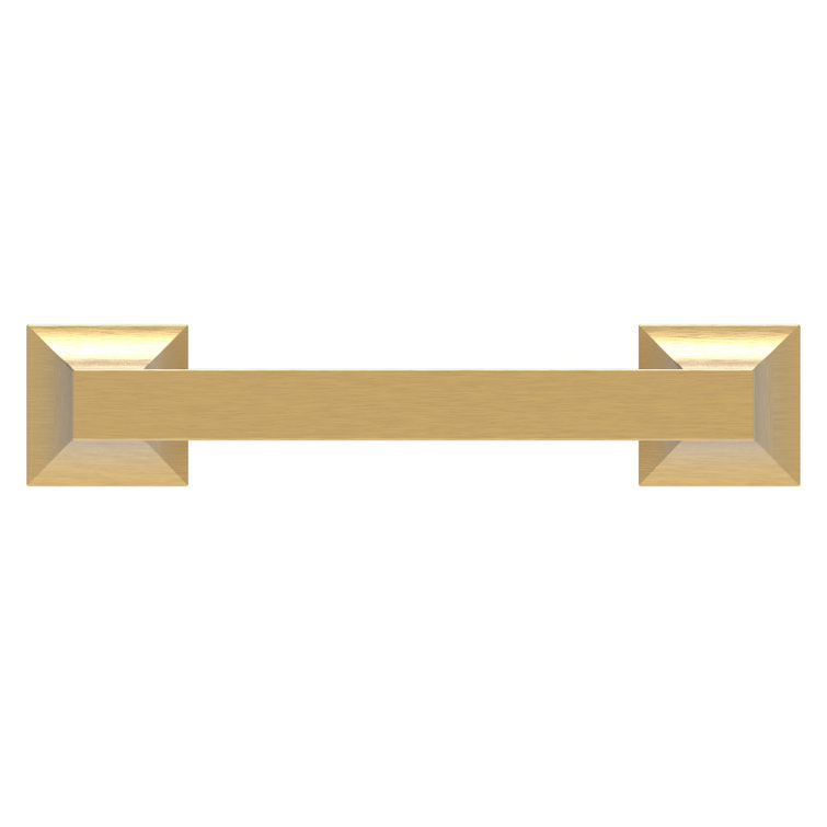 Brushed Golden Brass Modern Cabinet Handle with Mounting Hardware