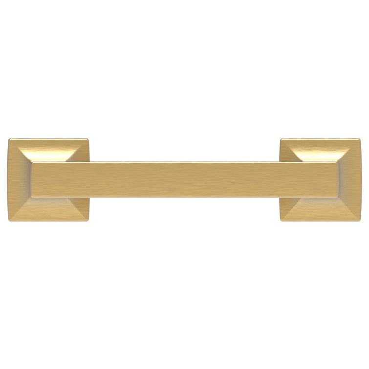 Brushed Golden Brass Modern Cabinet Handle with Mounting Hardware
