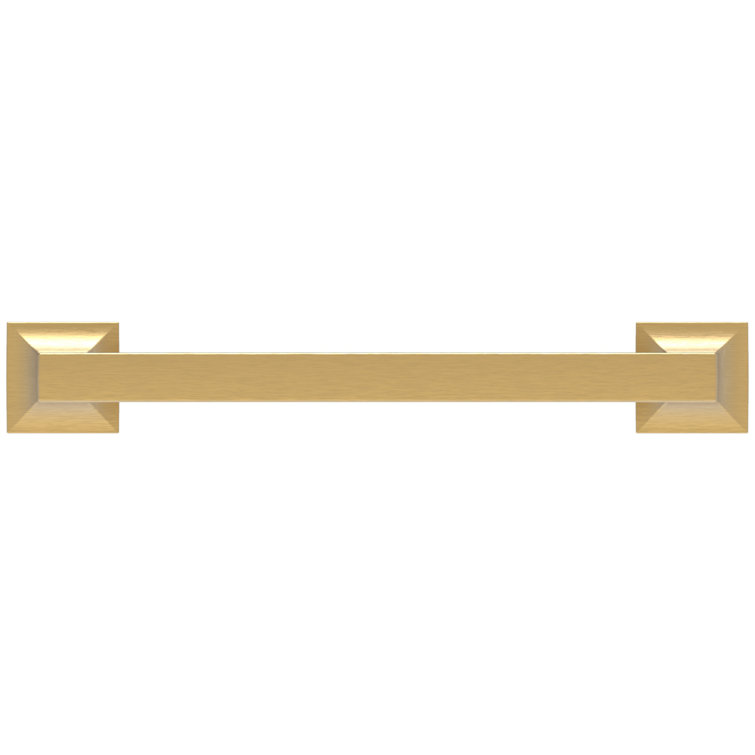 Brushed Golden Brass Modern Cabinet Handle with Mounting Hardware