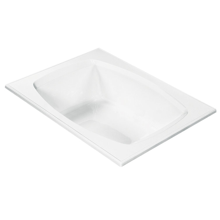 Shelby 72 x 54 White Acrylic Drop-In Soaking Bathtub