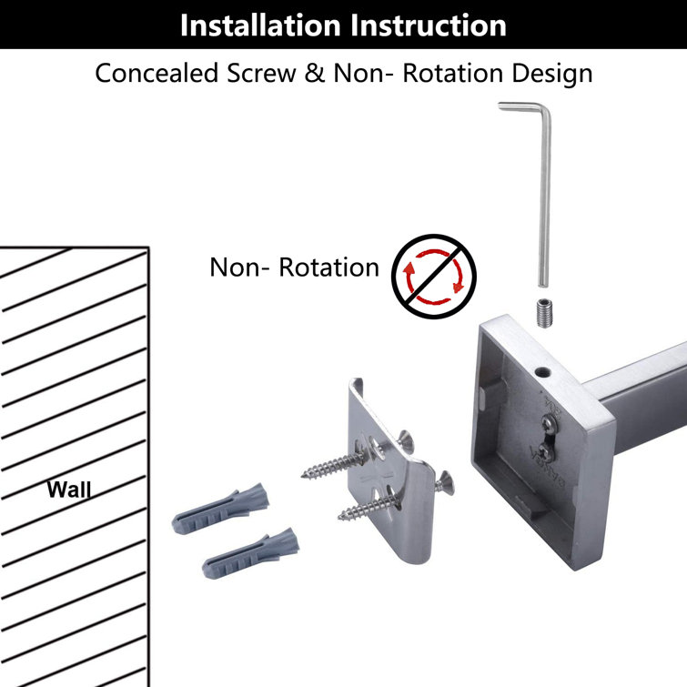 24'' Brushed Nickel Stainless Steel Wall Mounted Towel Bar
