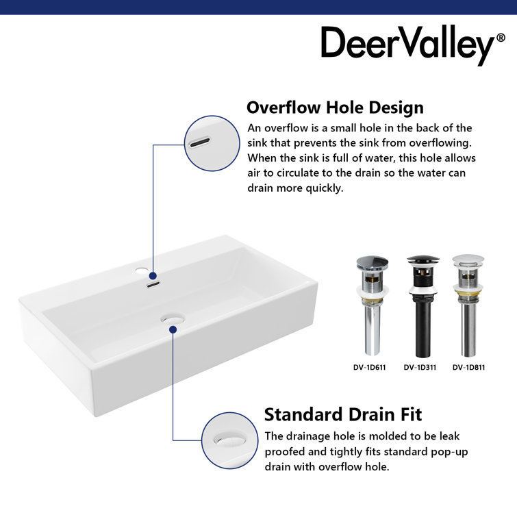 Rectangular 30 Inch White Ceramic Console Sink with Silver Legs