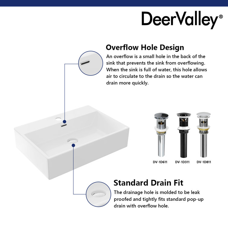 White Ceramic Rectangular Wall-Mount Console Sink with Stainless Steel Legs