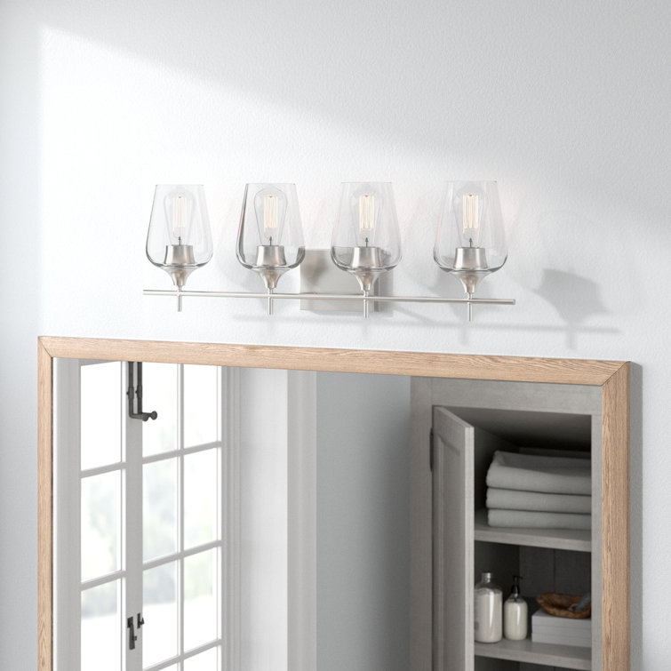 Breena 4 Light Transparent Dimmable Vanity Light