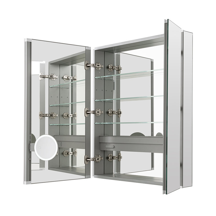 Royale 30" Silver Aluminum Medicine Cabinet with LED Mirror