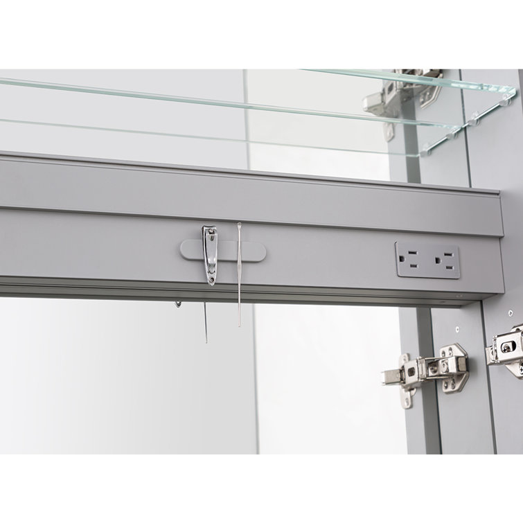 Royale 72-Inch Wide LED Medicine Cabinet with Mirrors