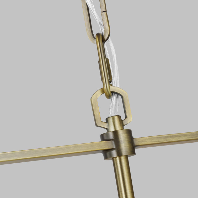 Hadley Brass Cage Linear Chandelier