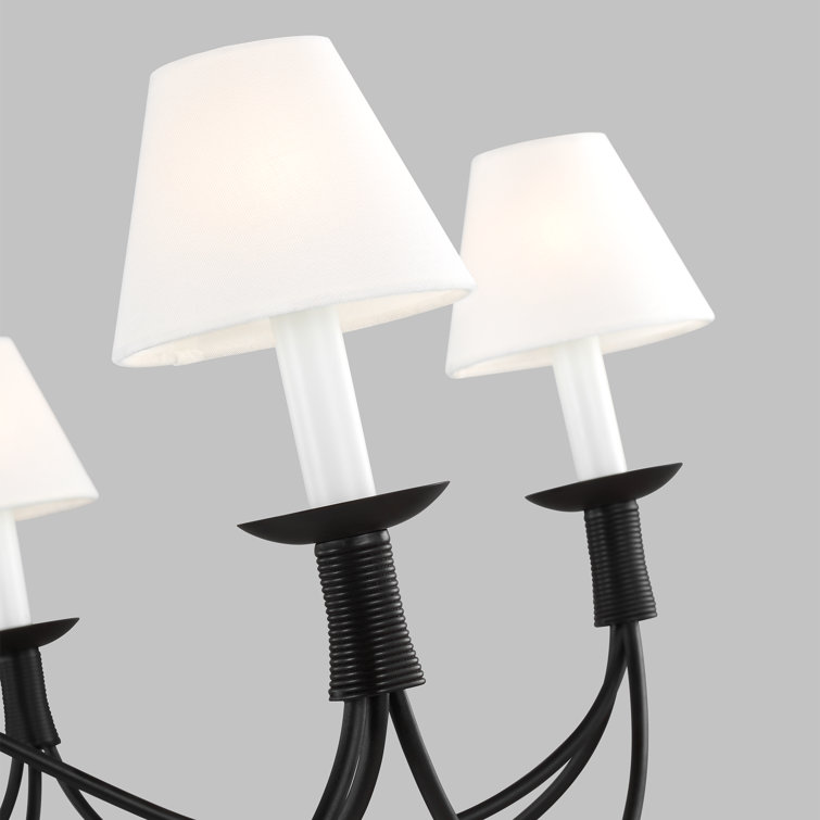 Elegant White 6-Light Urn-Shaped Traditional Chandelier