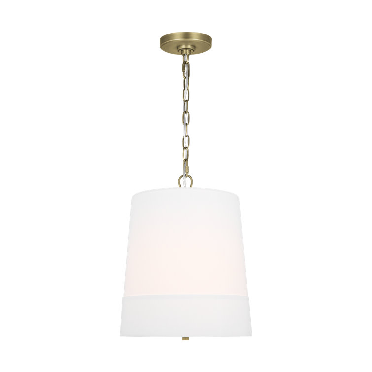 Time Worn Brass Dome Pendant Light with Brushed Nickel Finish